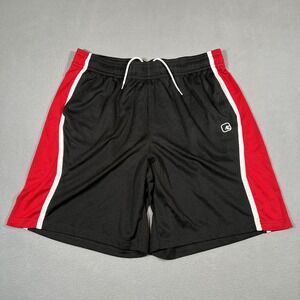 AND1 Mens Basketball Shorts Black Red 2XL Mesh Athletic‎ Gym Activewear Baggy